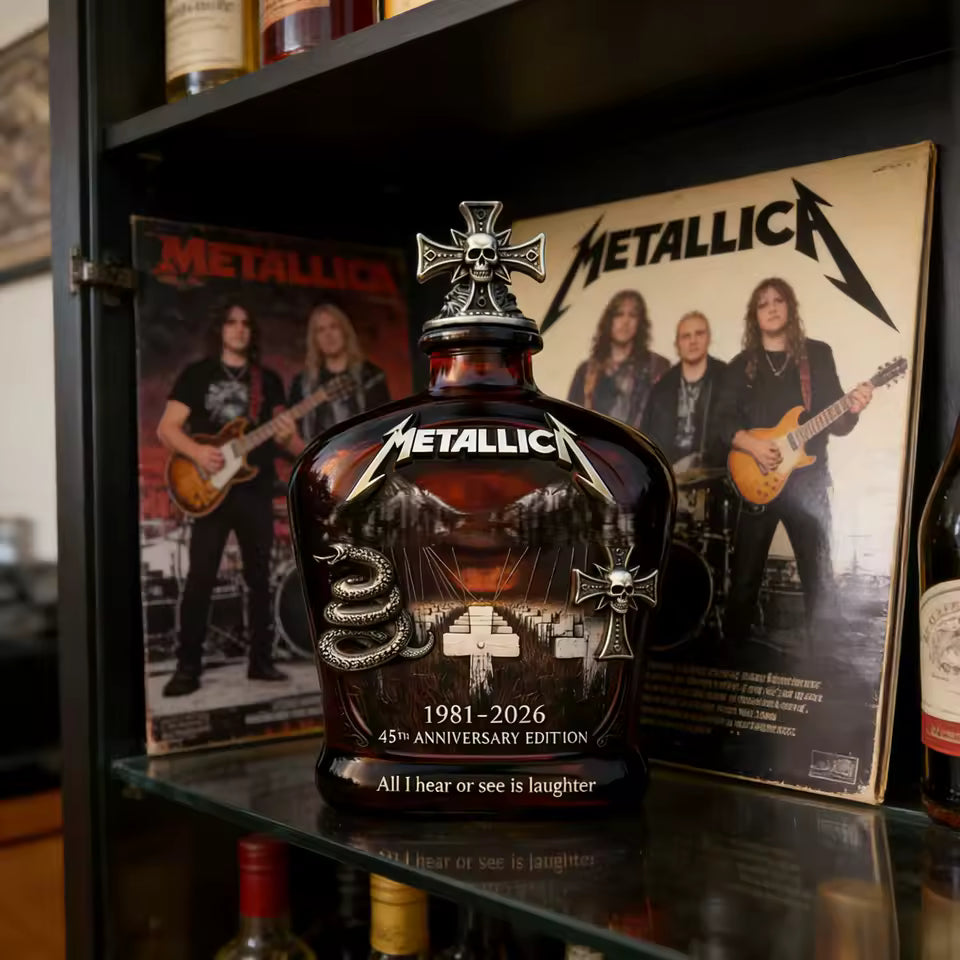 Metallica 45th Anniversary 1981-2026 Whiskey Bottle