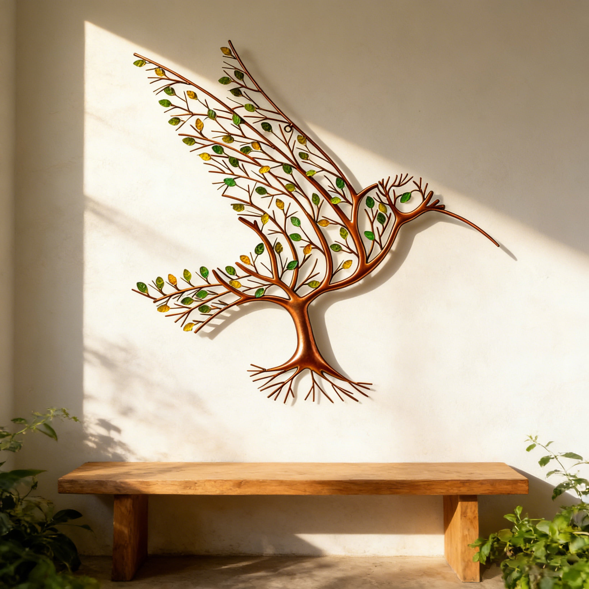 🔥HOT SALE 49% OFF - Hummingbird with Branches Metal Wall Art