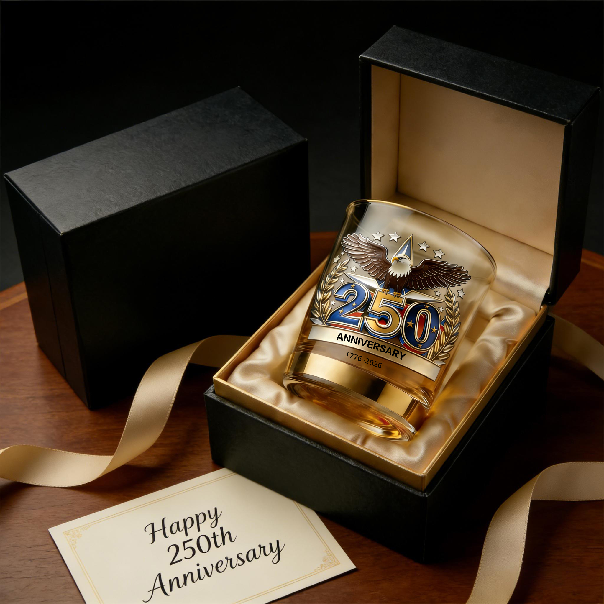 USA 250th Anniversary Whiskey Glass