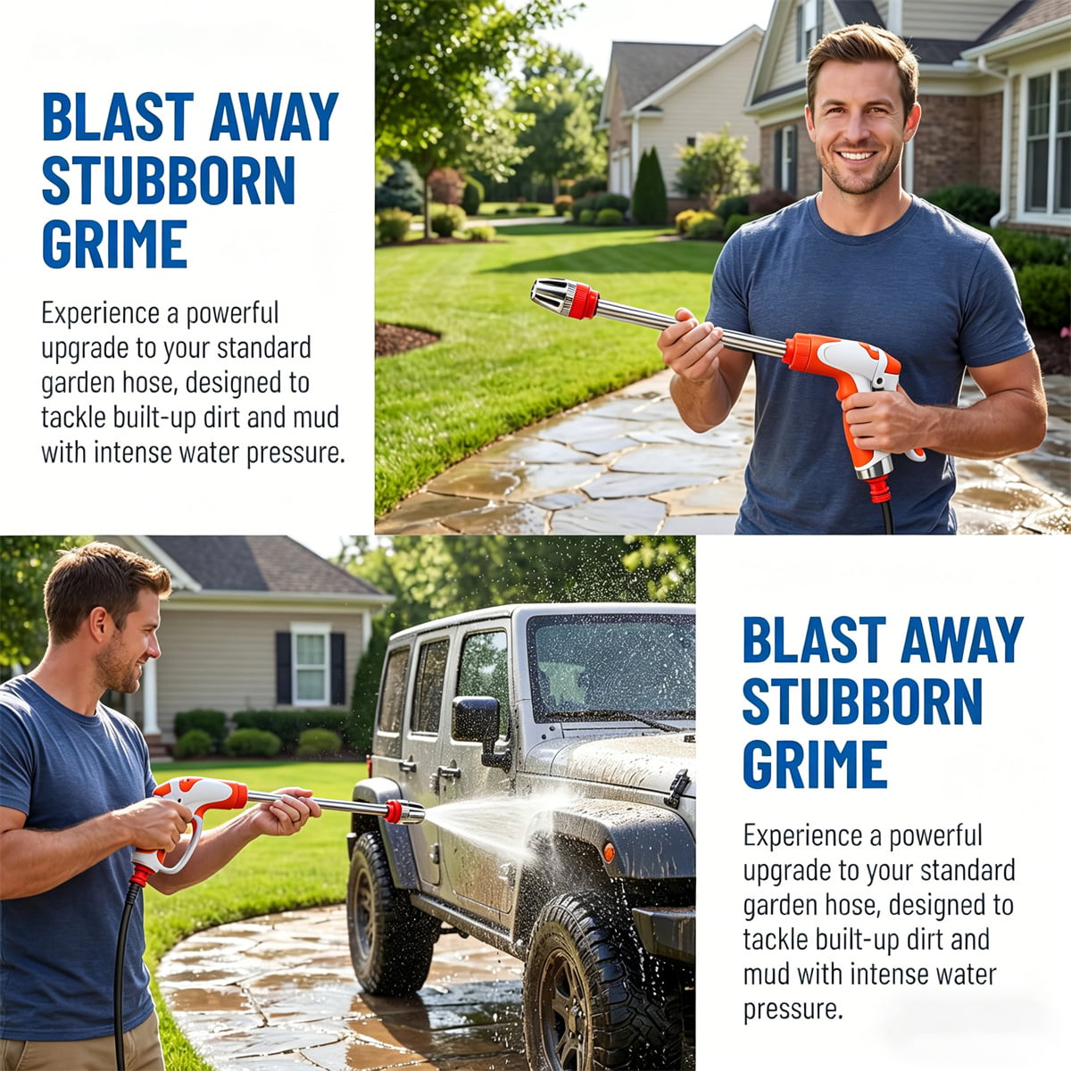 Pressure Washer Hose Nozzle Gun with Foam