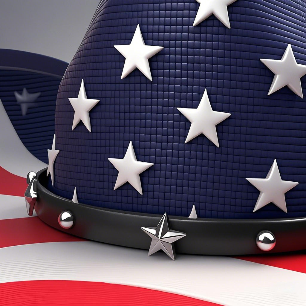 Vintage USA American Flag Cowboy Hat