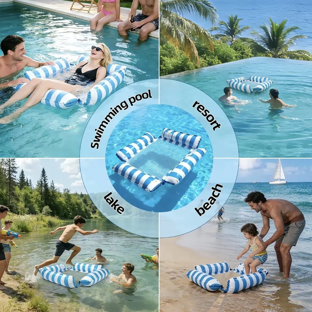Inflatable Adult Pool Float Lounger – Portable Raft for Summer, Relaxing & Travel, Backyard, Lake & Beach Fun