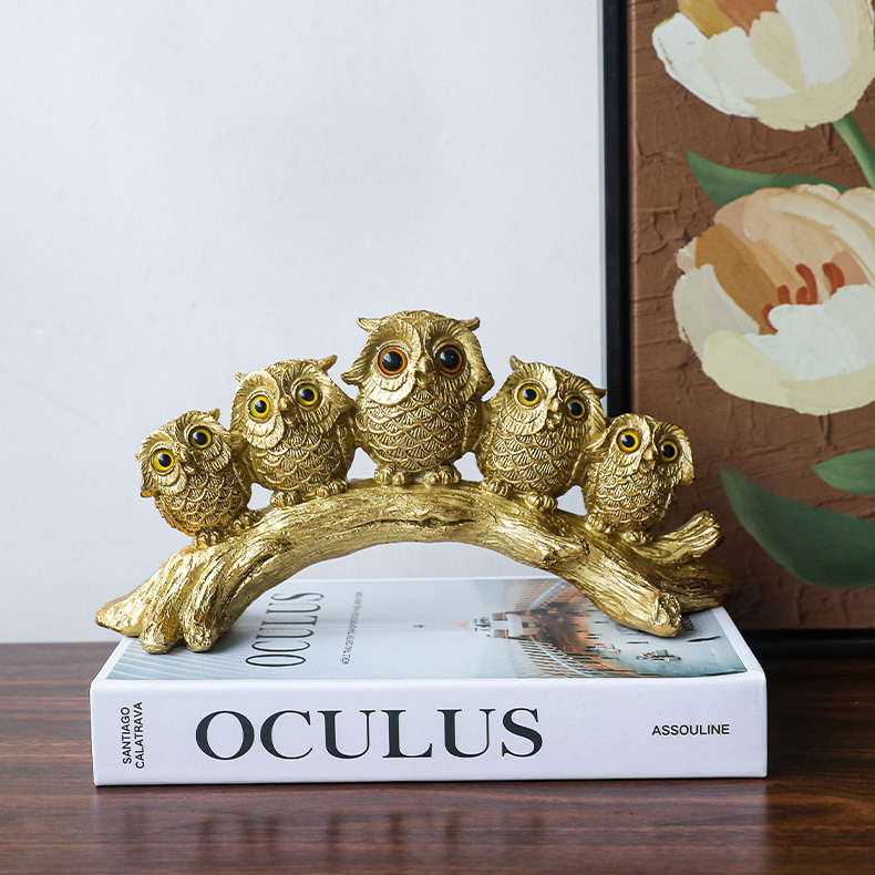 Owl Statue Collection Decoration
