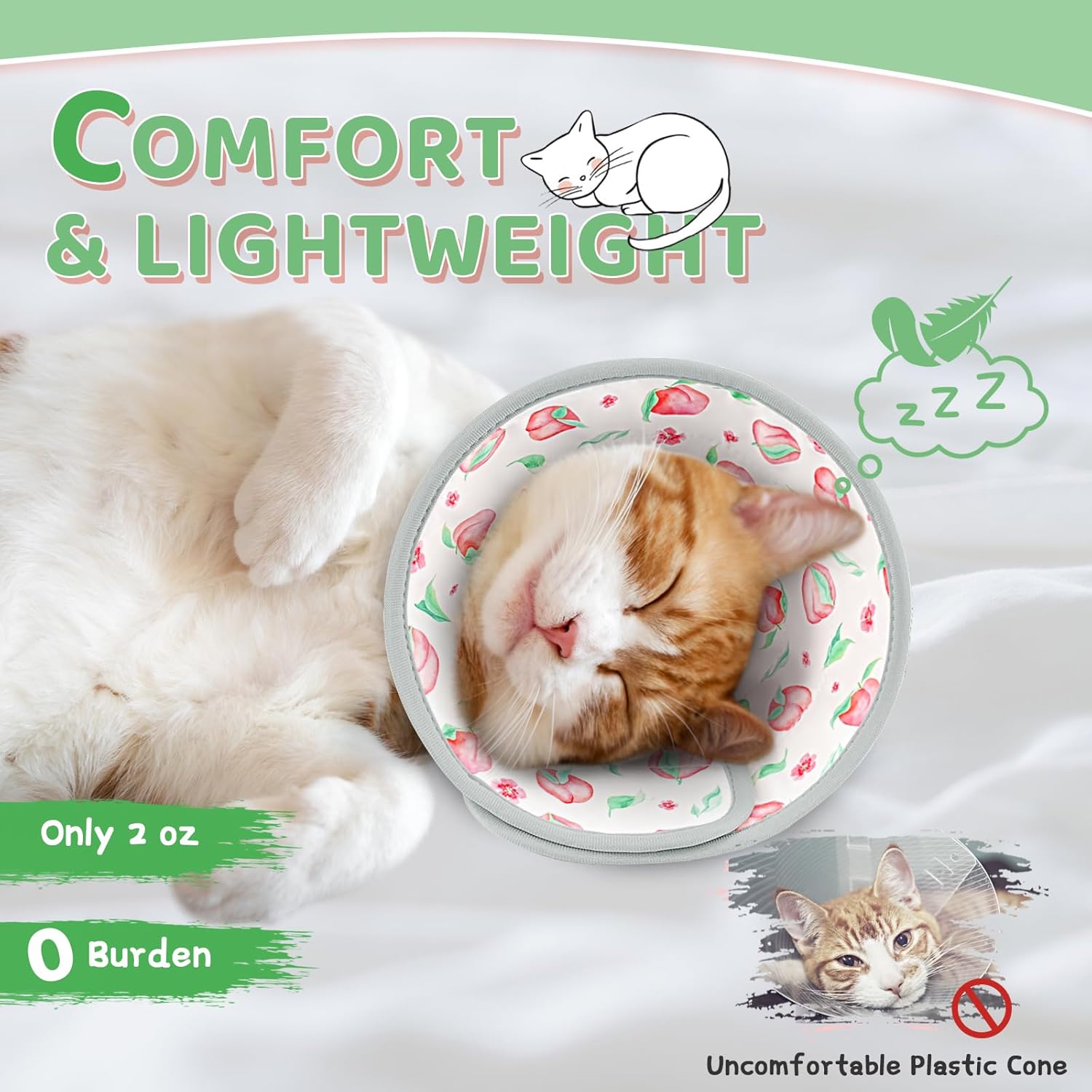 Cat Cone Collar Soft to Stop Licking