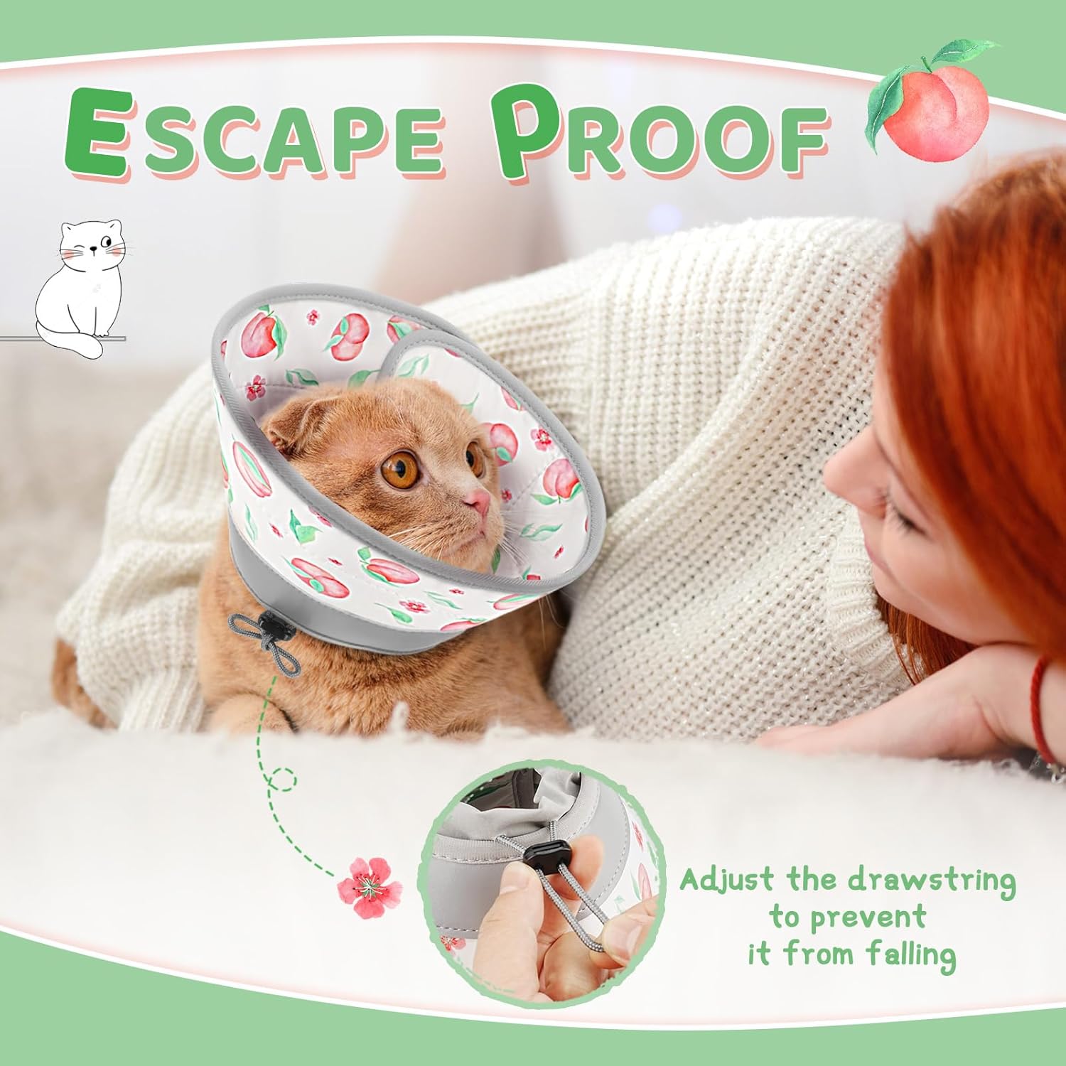 Cat Cone Collar Soft to Stop Licking