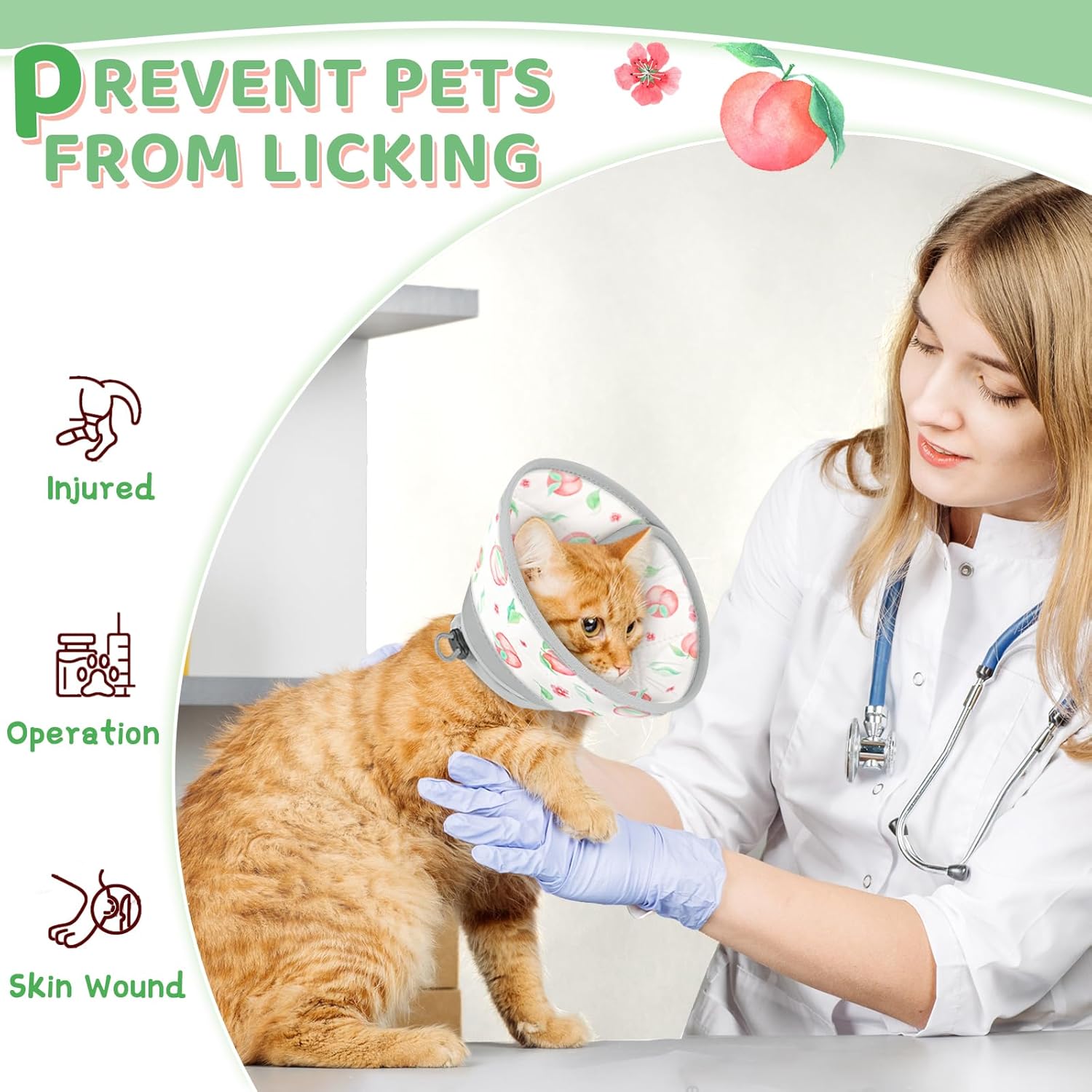 Cat Cone Collar Soft to Stop Licking