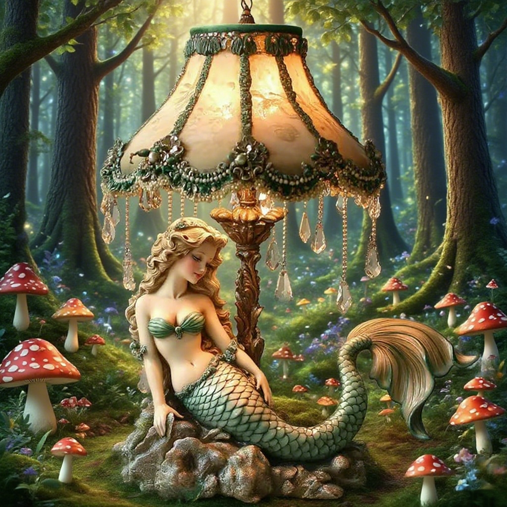 Enchanted Mermaid Table Lamp