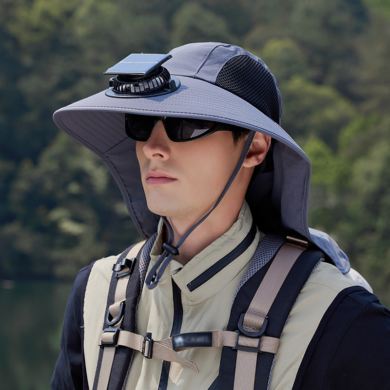 🔥Hot Sale 49%OFF - 2025 New Ultralight Solar Fan Sun Hat