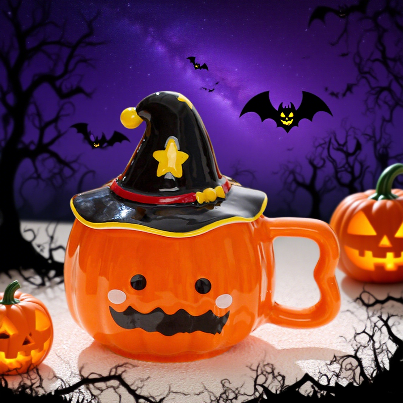 Handmade Halloween Pumpkin Mug