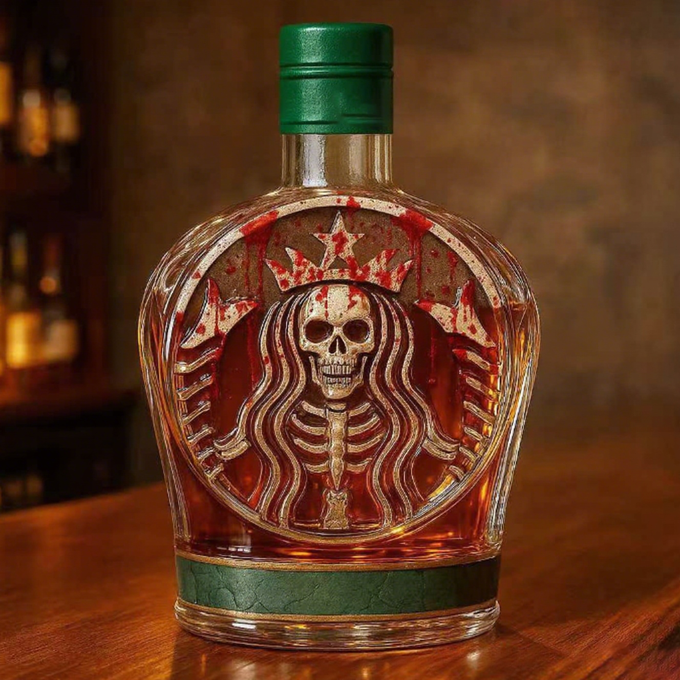 Mysterious Vintage Wine Bottle