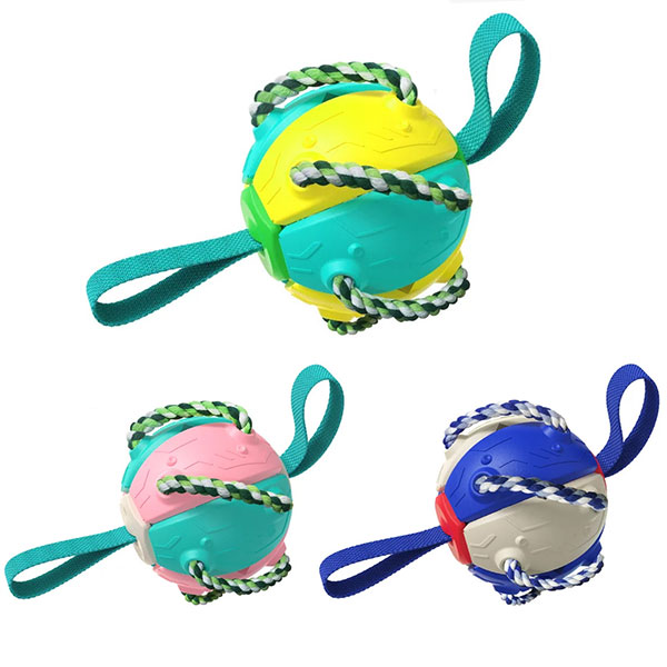 49% OFF🔥Dog Flying Ball With Tug Of War