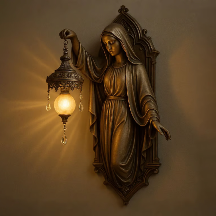Virgin Mary Wall Lamp