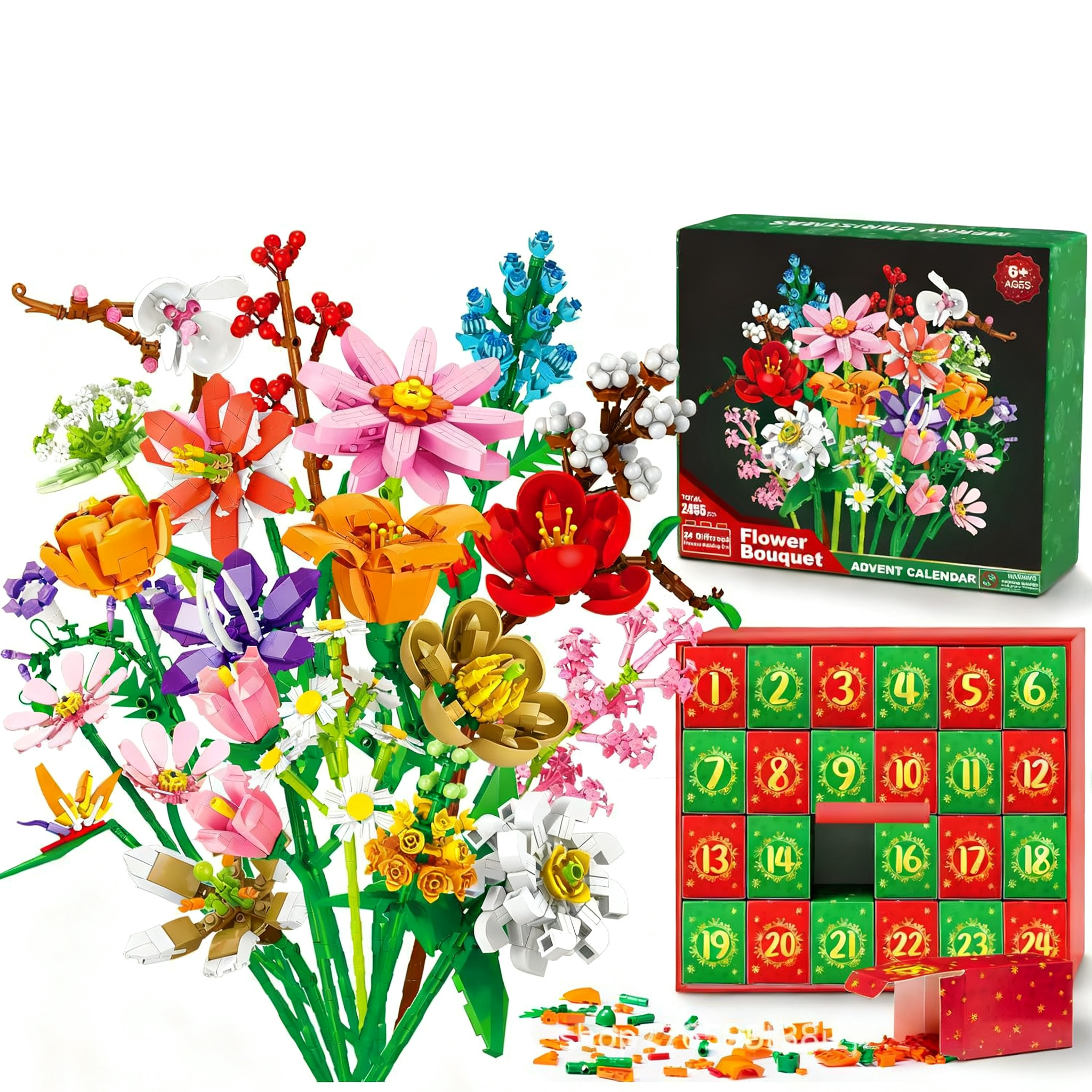 24 Day Spring Bloom Flower Bouquet Advent Calendar