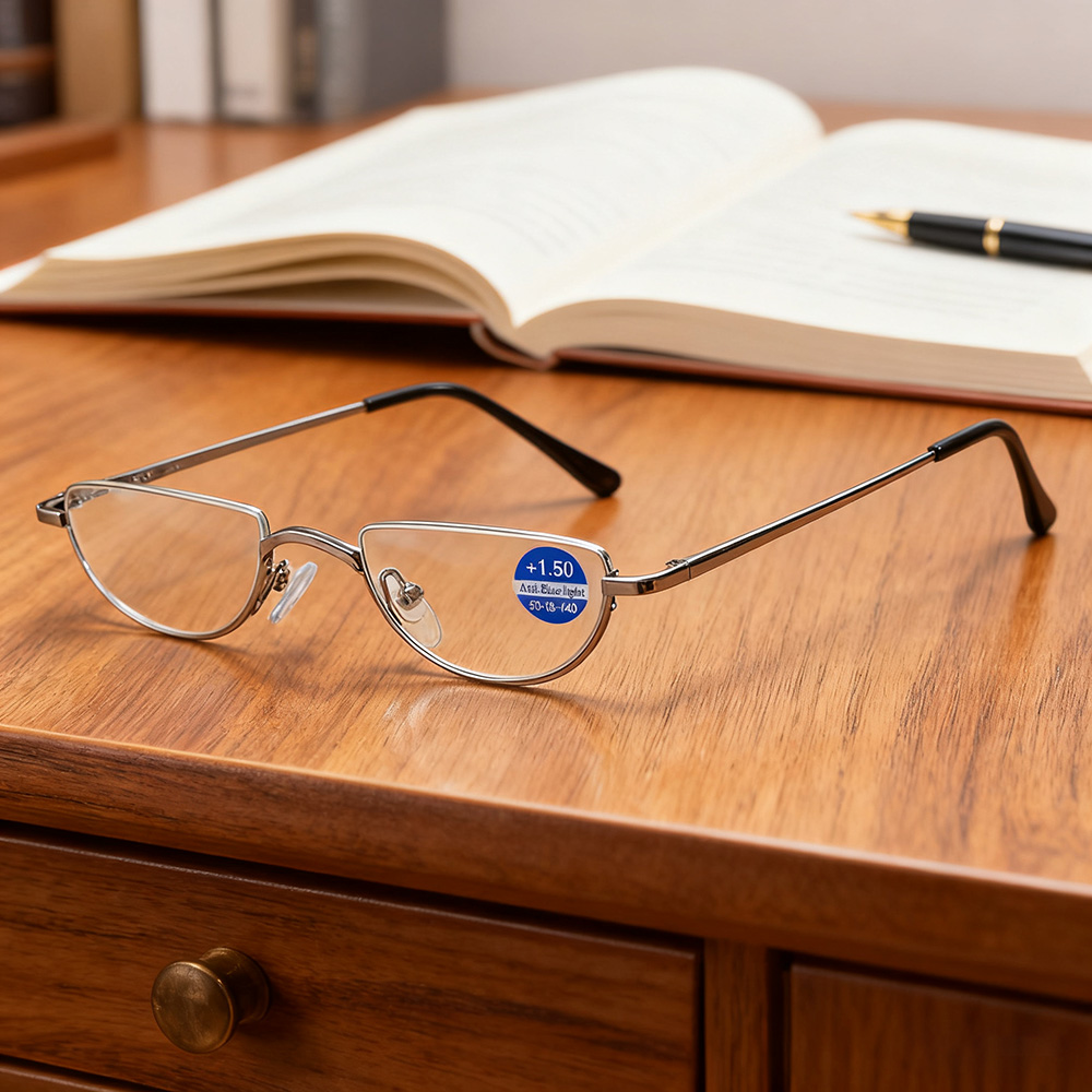 Half Lens Reading Glasses Blue Light Blocking