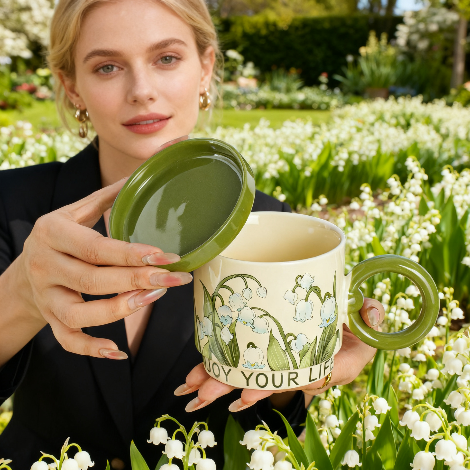🎄13.5oz Lily of the Valley Ceramic Mug
