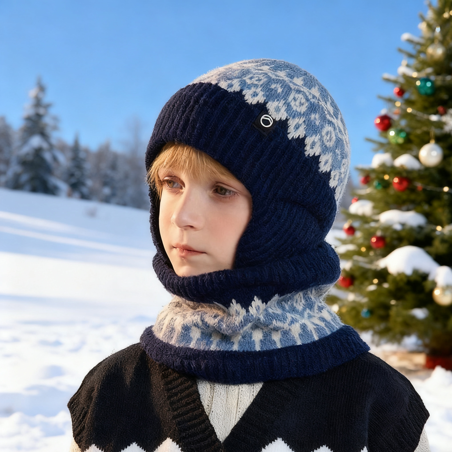 2 in 1 Hat Scarf Winter Set