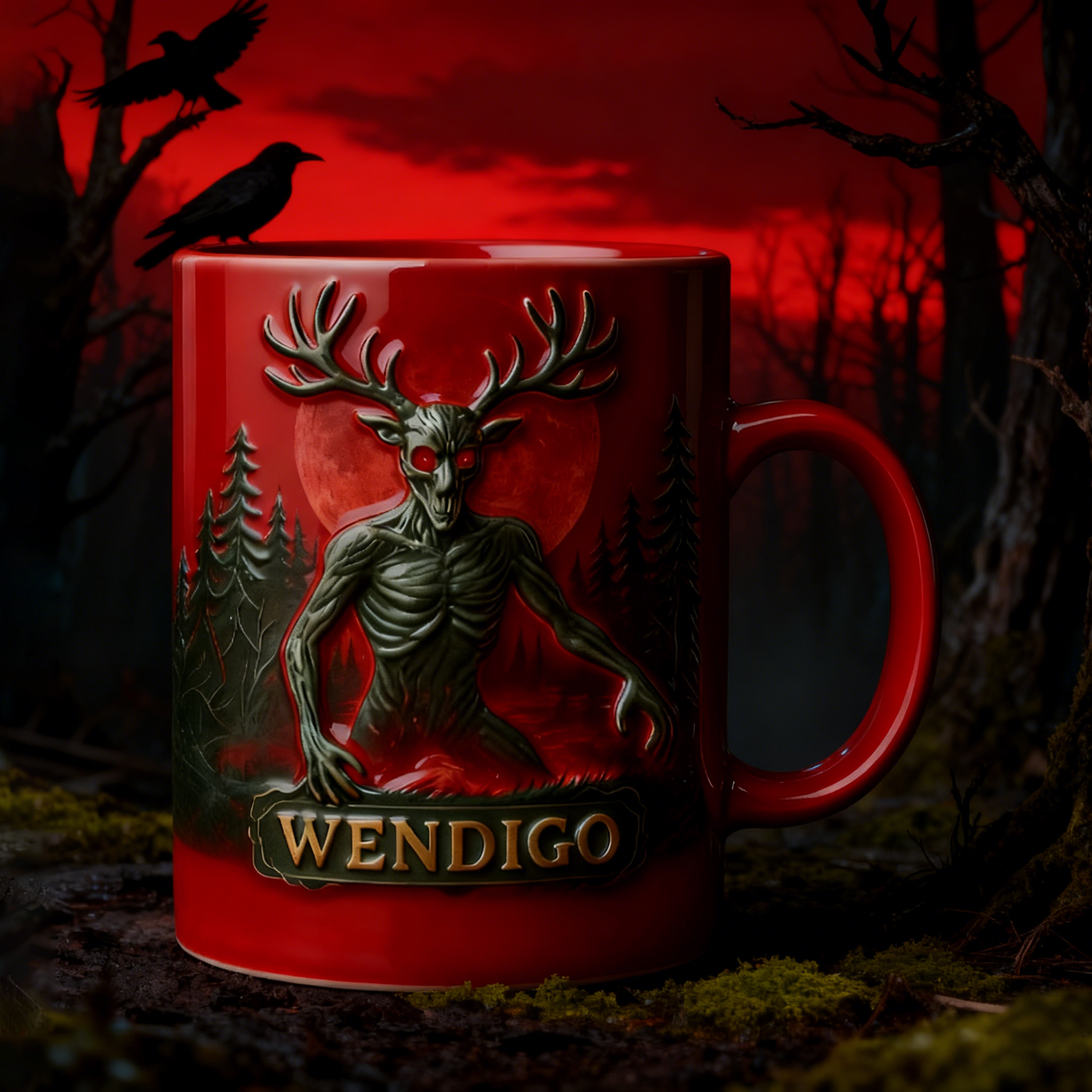 🔥 Last Day 50% OFF – 🦌 Wendigo Ceramic Mug ☕