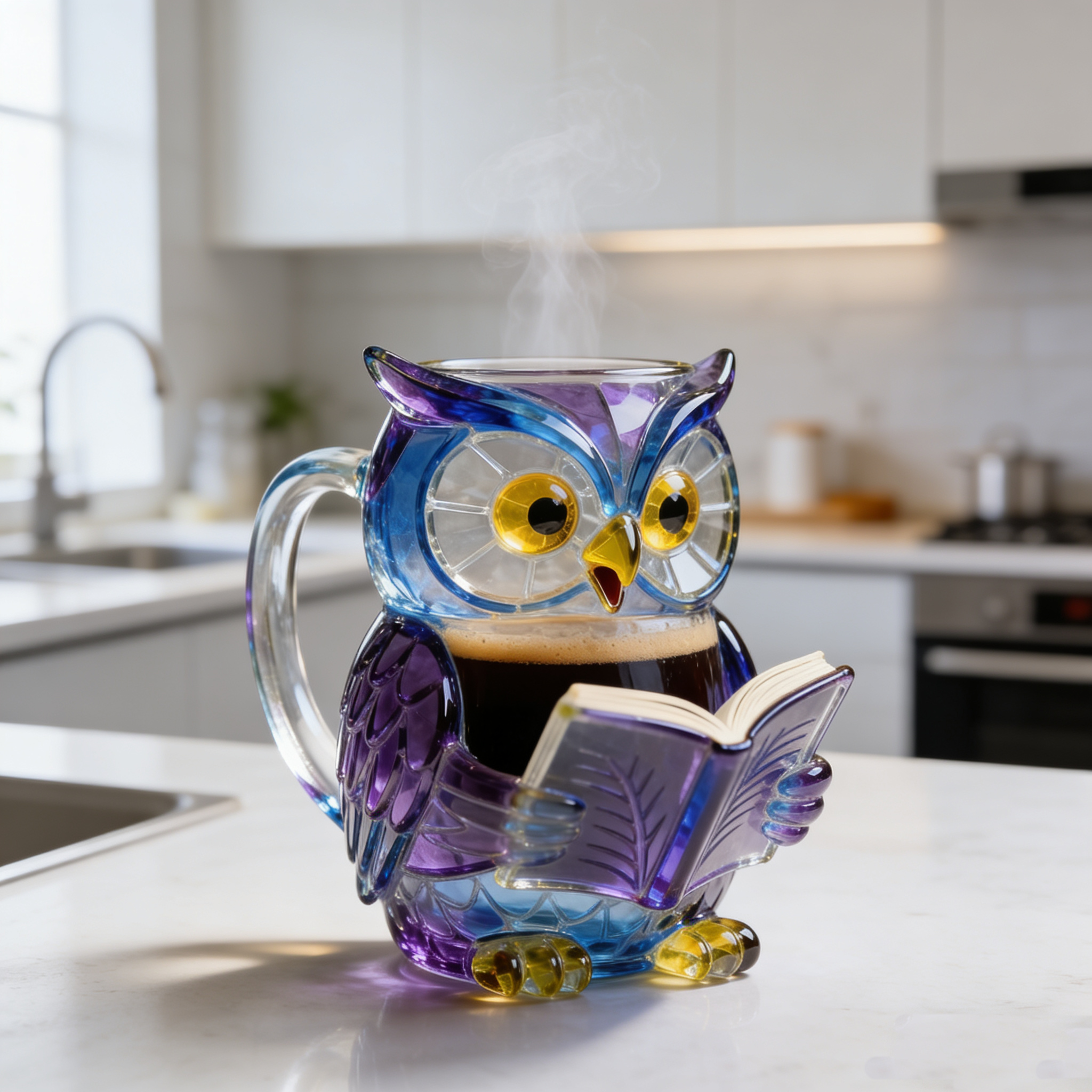 🦉📚 Crystal Reading Owl Mug