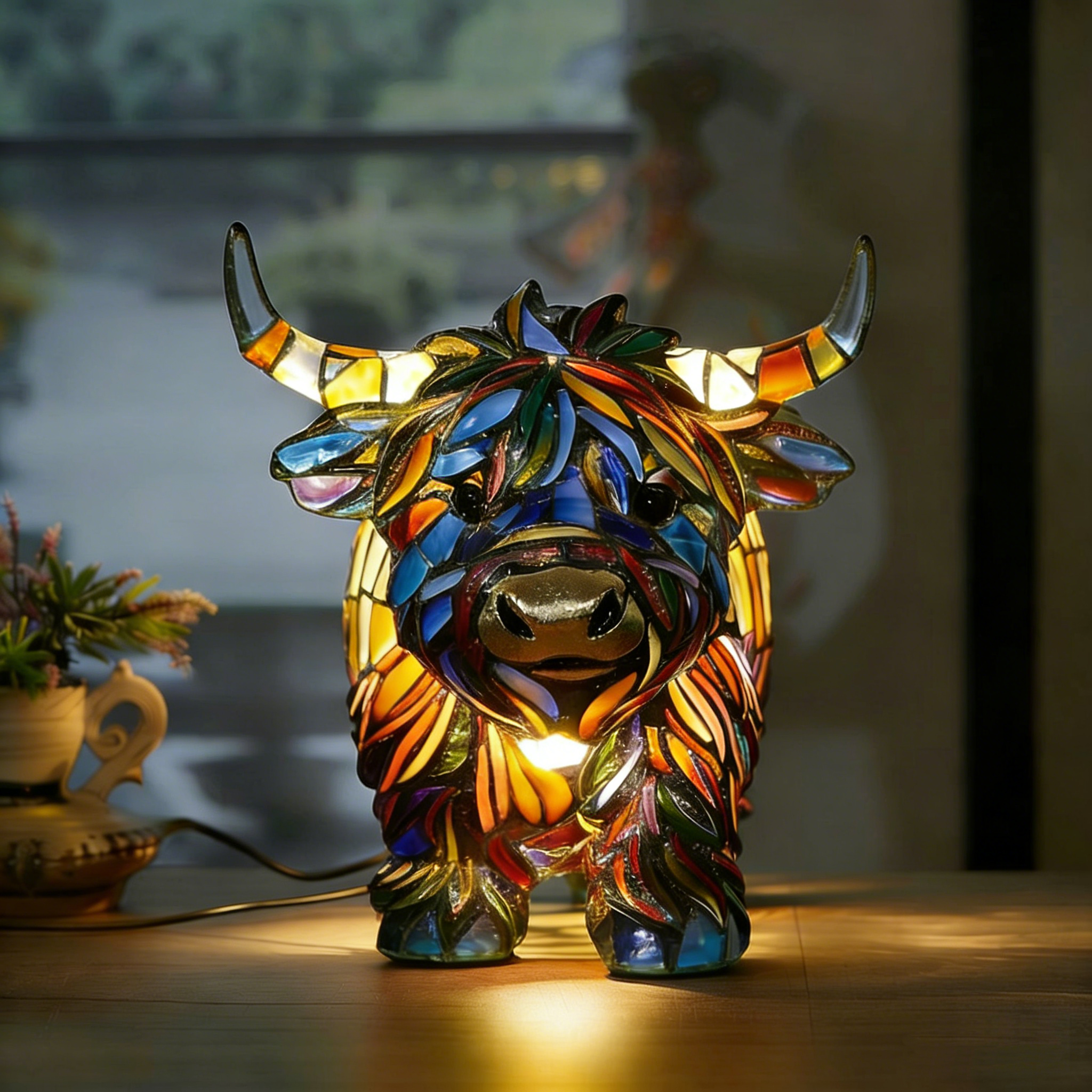 🐮 Highland Cow LED Night Light