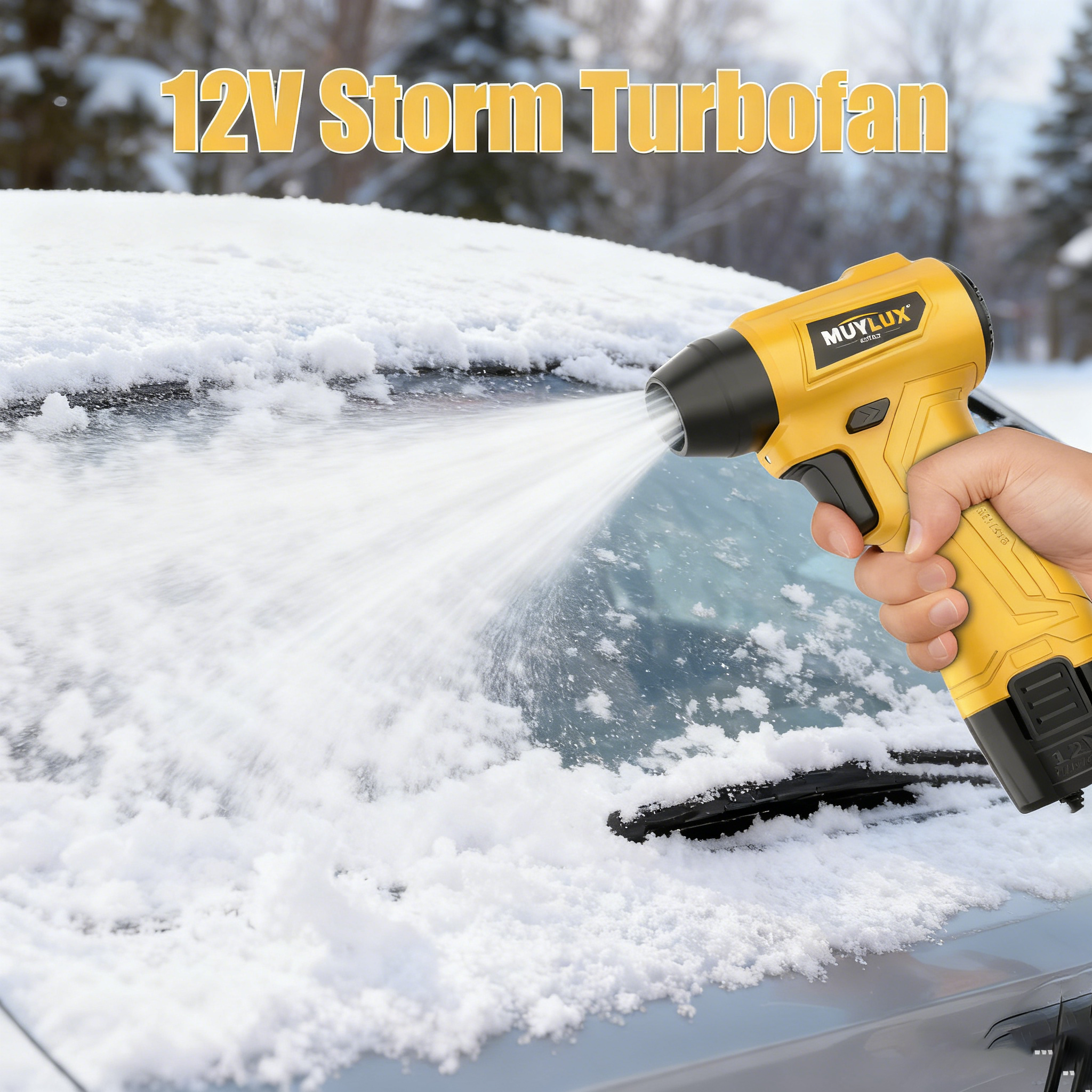 ❄️ Cordless Electric Turbo Snow Blower –  LED Light