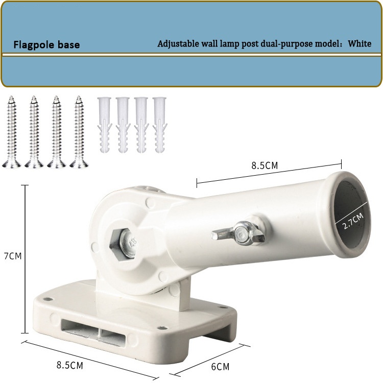 Black Flag Pole Kit for Outside House Porch, 6 FT Thickened Stainless Steel Wall Mount Flag Pole for 3x5'/4x6' American Flag, 1" Anti-Wrap Spinning Flagpole Rings (6 FT - No Bracket - Black)