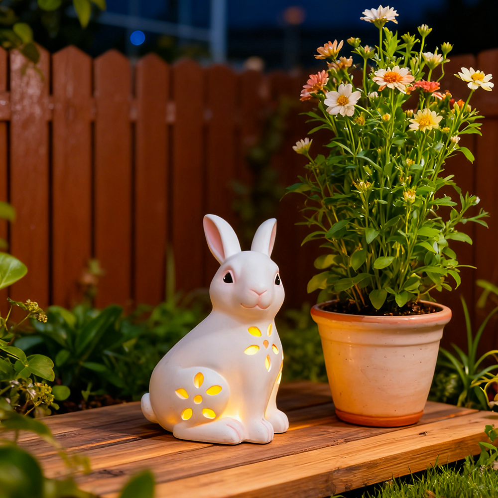 🐰☀️ Solar Easter Rabbit Garden Decor – Soft Glow for Spring & Beyond ☀️🐰
