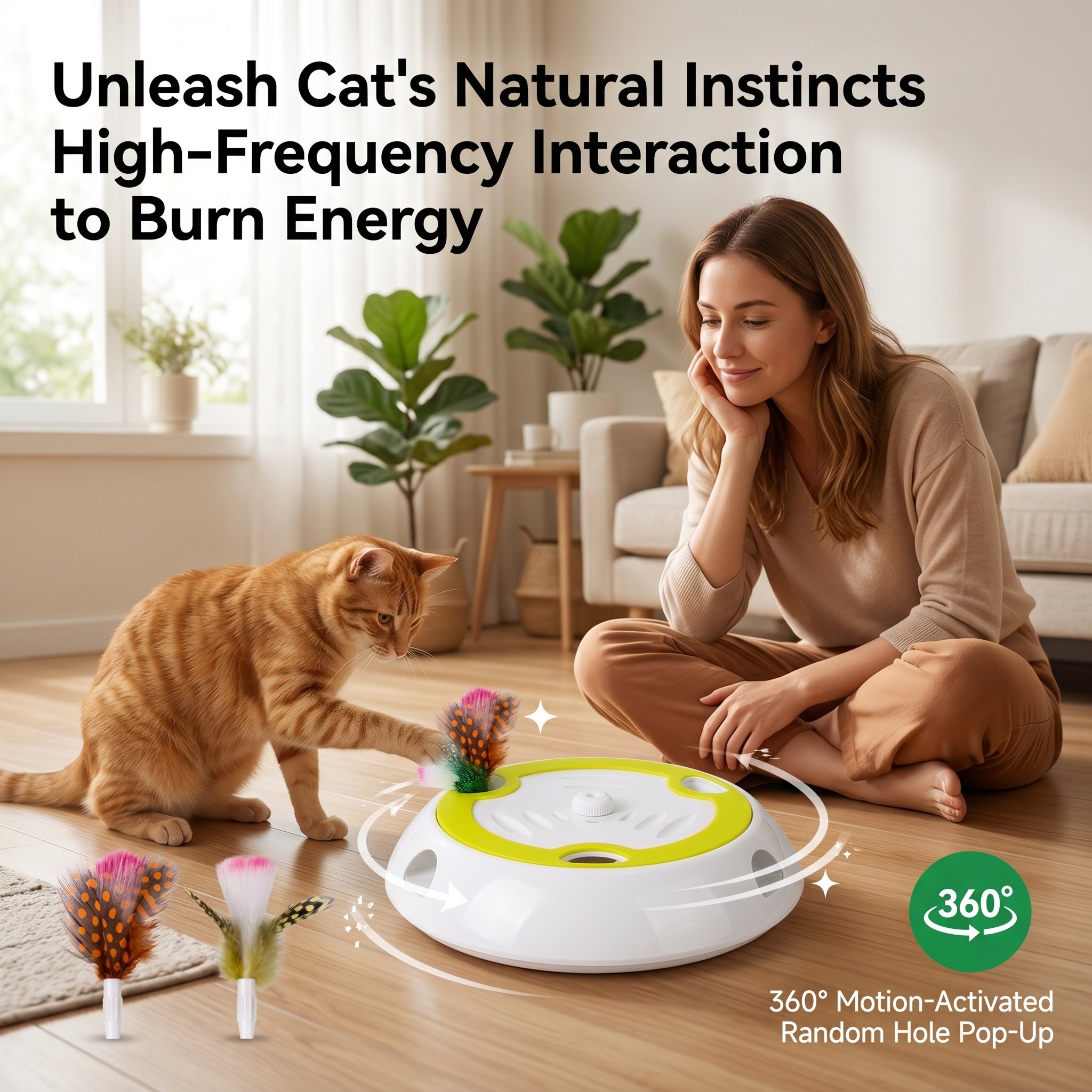 Whack A Mole Cat Mouse Toy for Cats