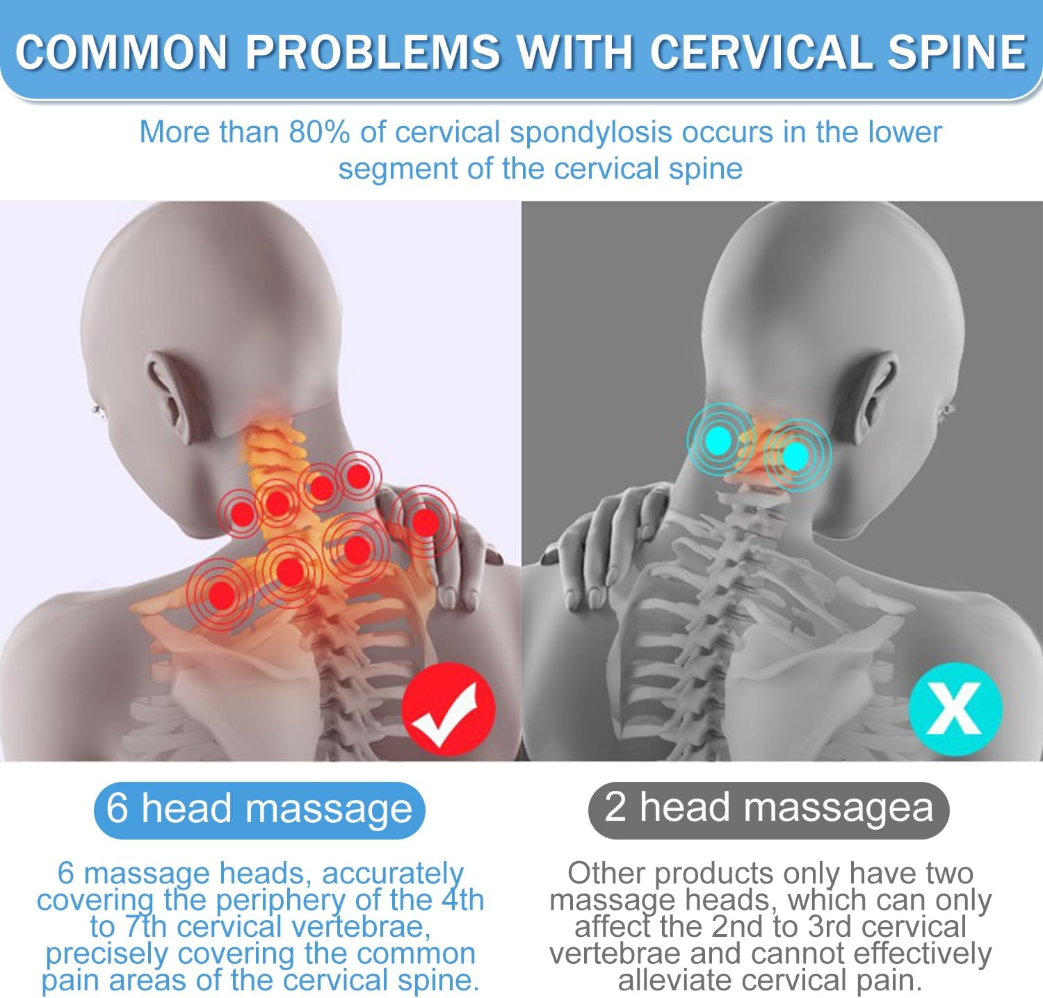 6 Heads Neck Massager