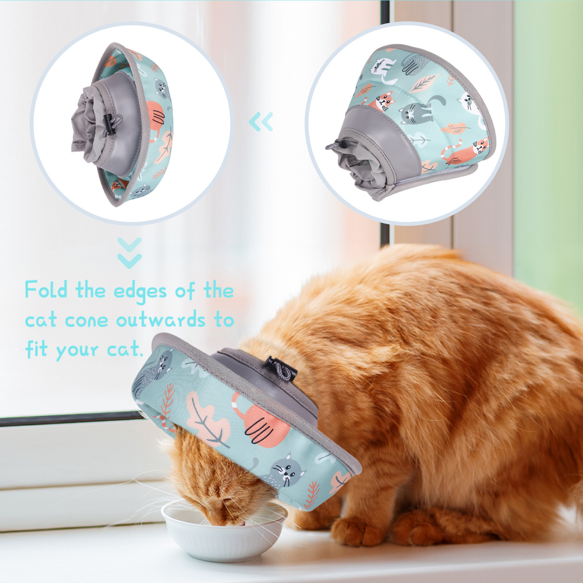 Cat Cone Collar Soft to Stop Licking