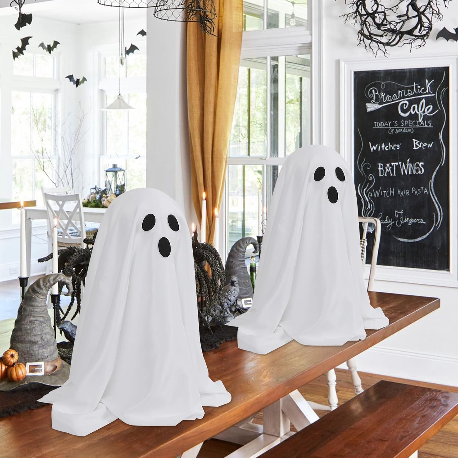 Spooky Ghost Decor with String Light （1 pack）