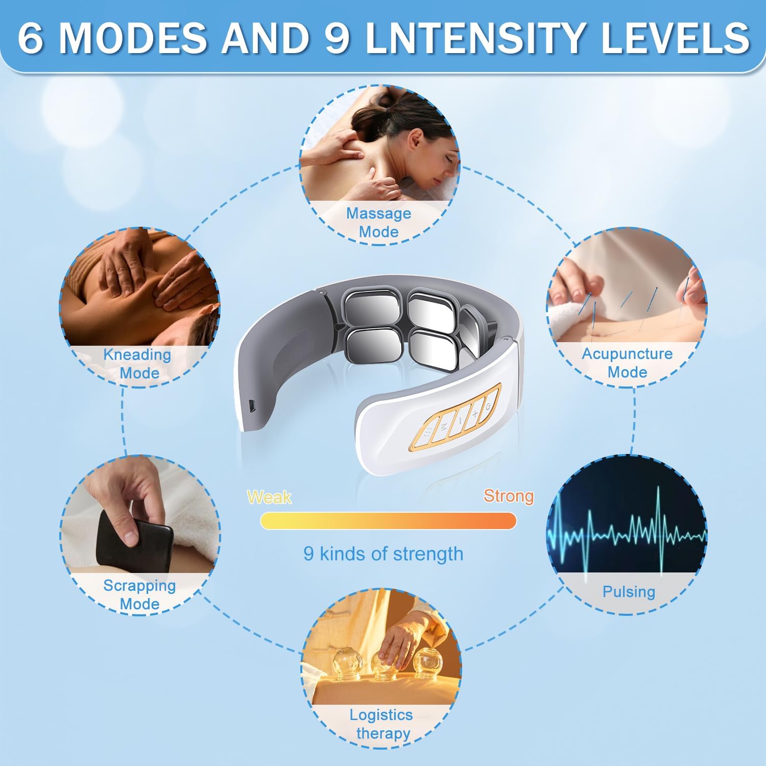 6 Heads Neck Massager