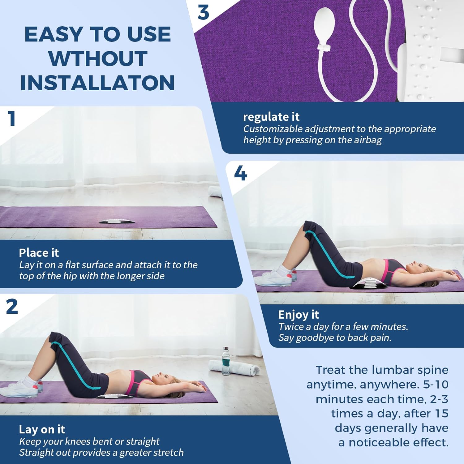 Welnax™ Back Stretcher for Lower Back Pain Relief