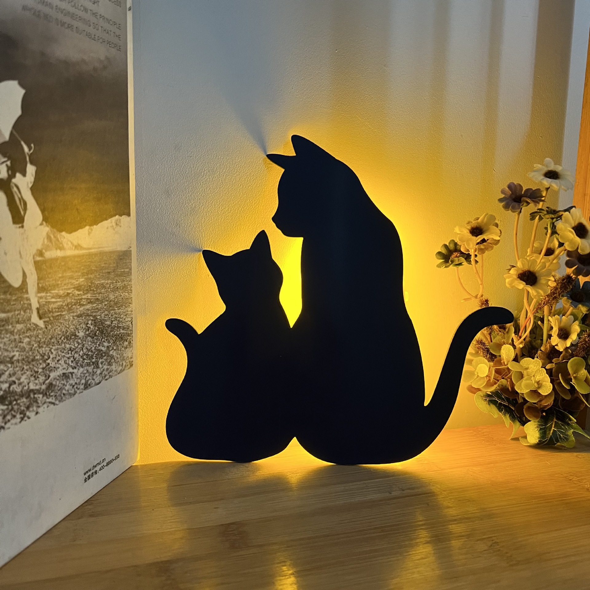 LED Animal Dog Cat Night Light Kitten Smart Sound Sensor