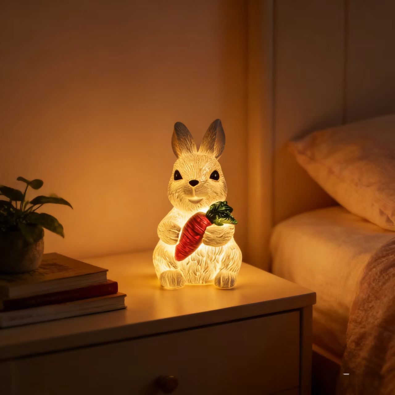 🐰 Easter Bunny Resin Night Light – Soft Glow Spring Decor 💡✨