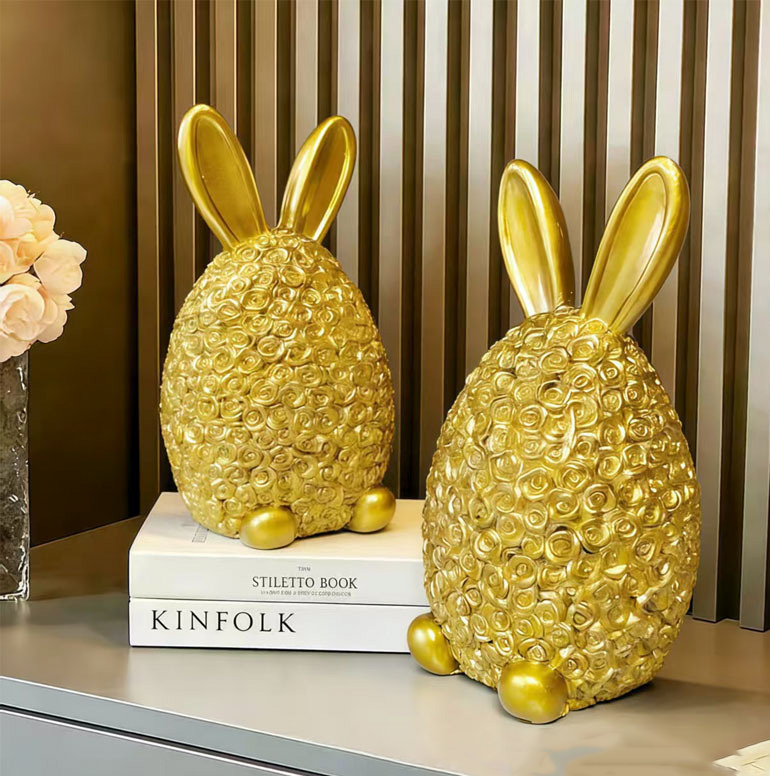 Rose Rabbit Easter Decoration