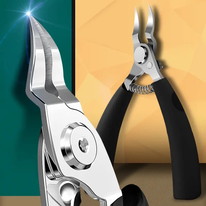 Precision nail clippers for ingrown and curly nails