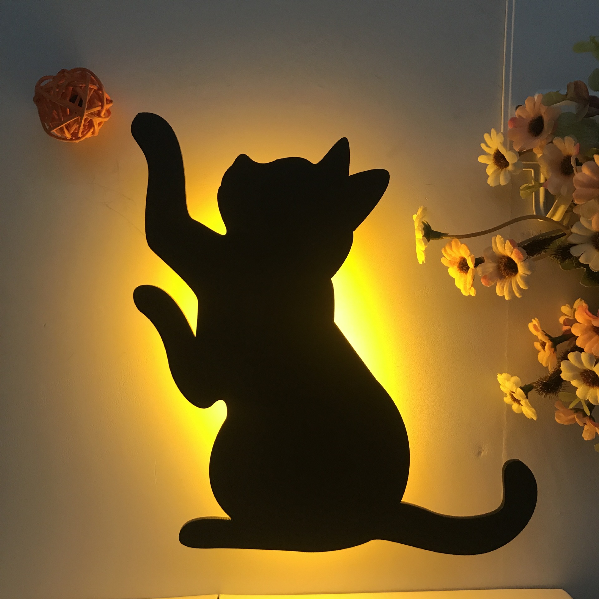 LED Animal Dog Cat Night Light Kitten Smart Sound Sensor