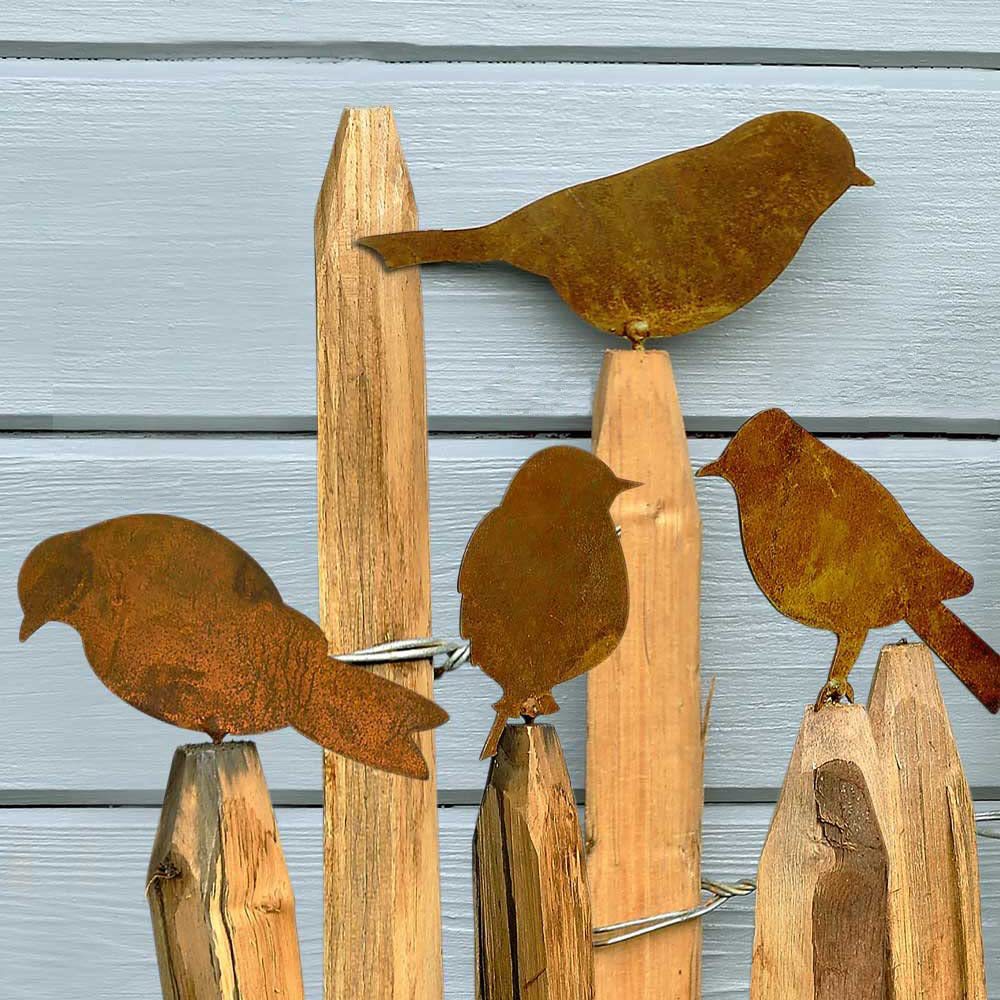 60% OFF - Rusty Metal Bird Silhouettes Garden Decoration