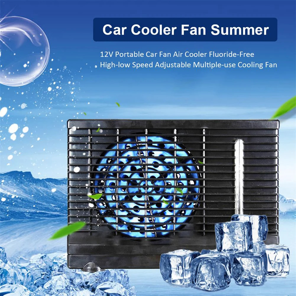 12V Electronic Car Cooler Adjustable Portable Cooling Fan 