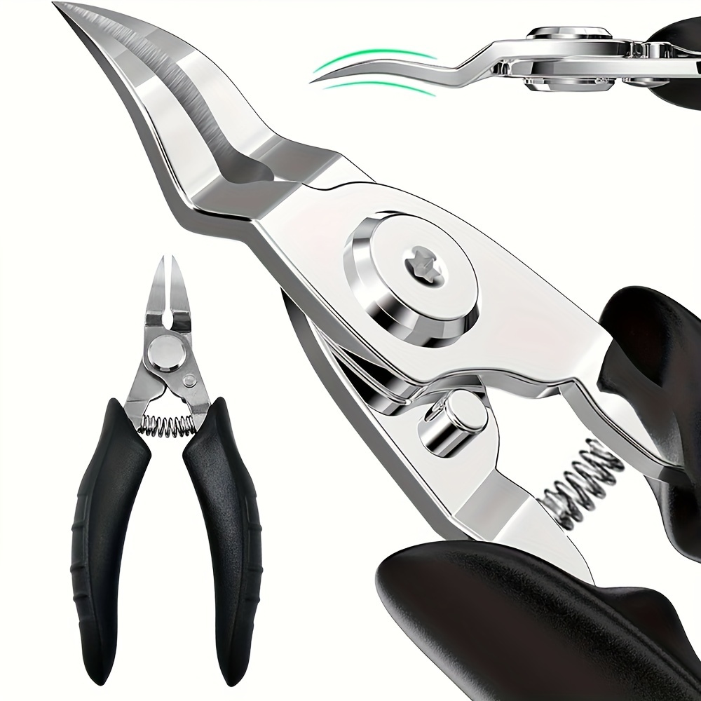Precision nail clippers for ingrown and curly nails