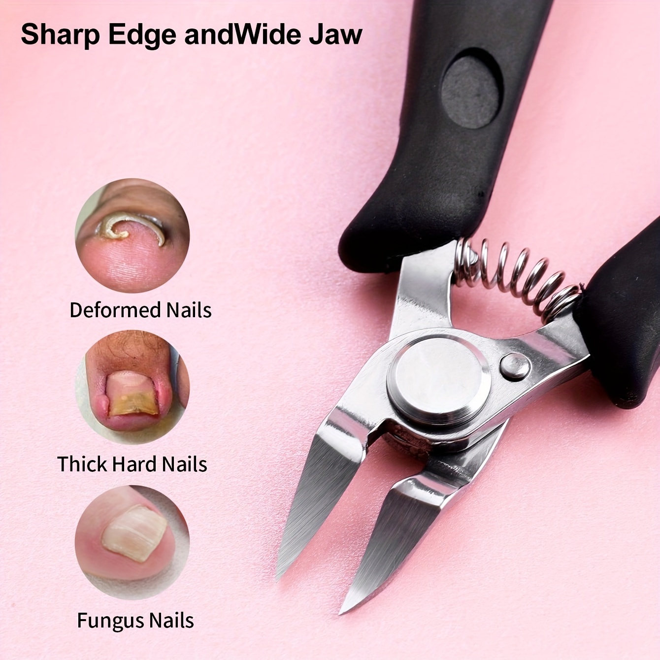 Precision nail clippers for ingrown and curly nails