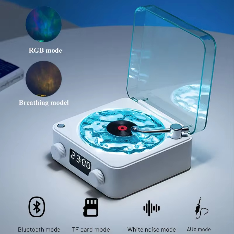 Retro-Style Waves Vinyl Bluetooth Speaker
