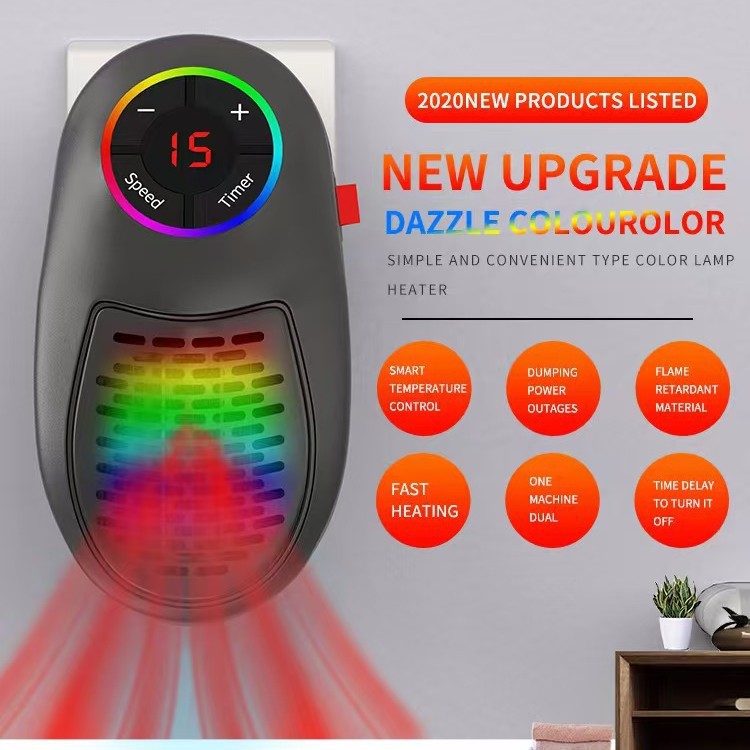 ❄Winter Sale 49% OFF 🎁Mini Wall-Outlet 7 Color LED Heater With Remote Control