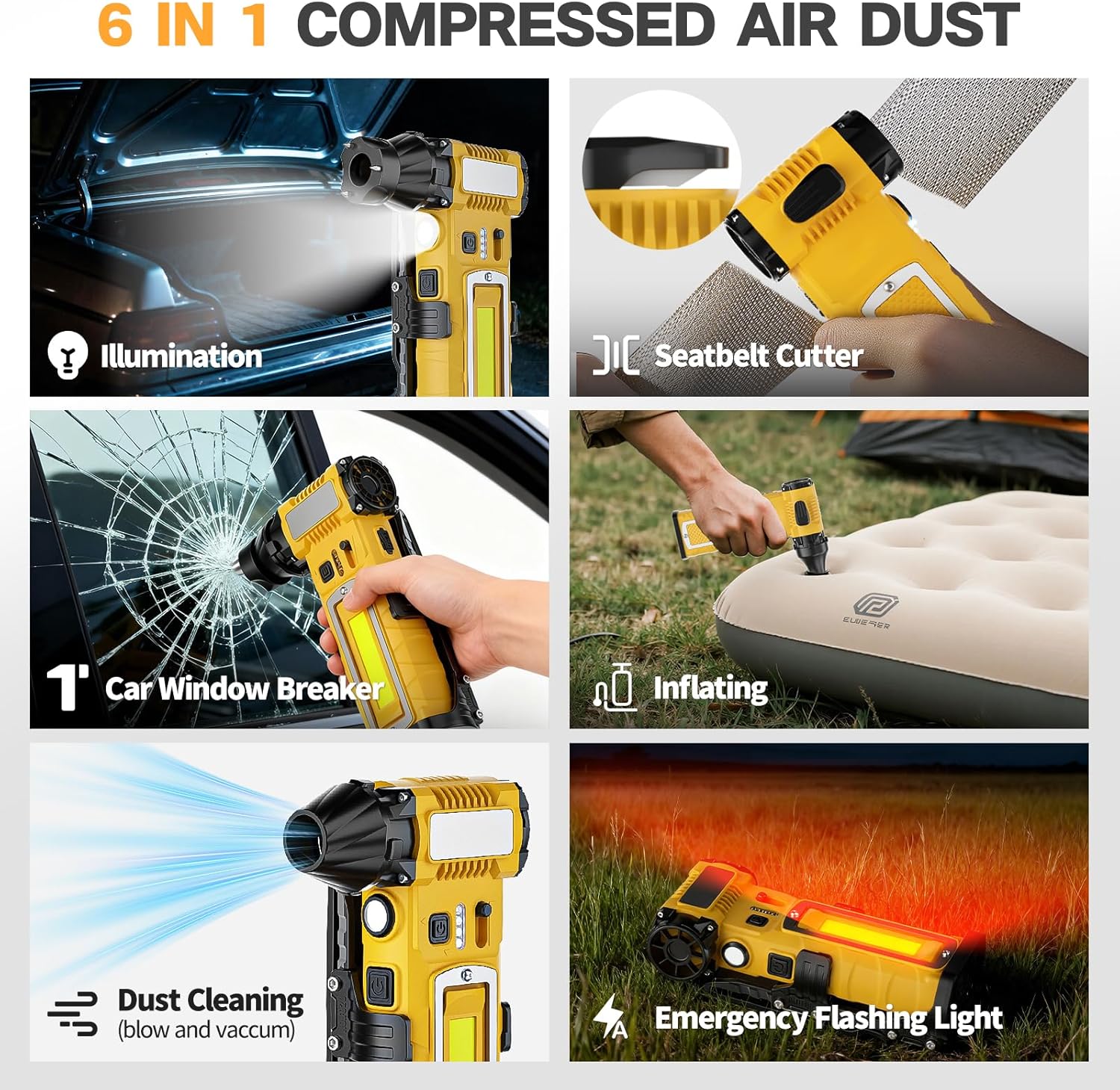 6-in-1 Electric Mini Air Blower