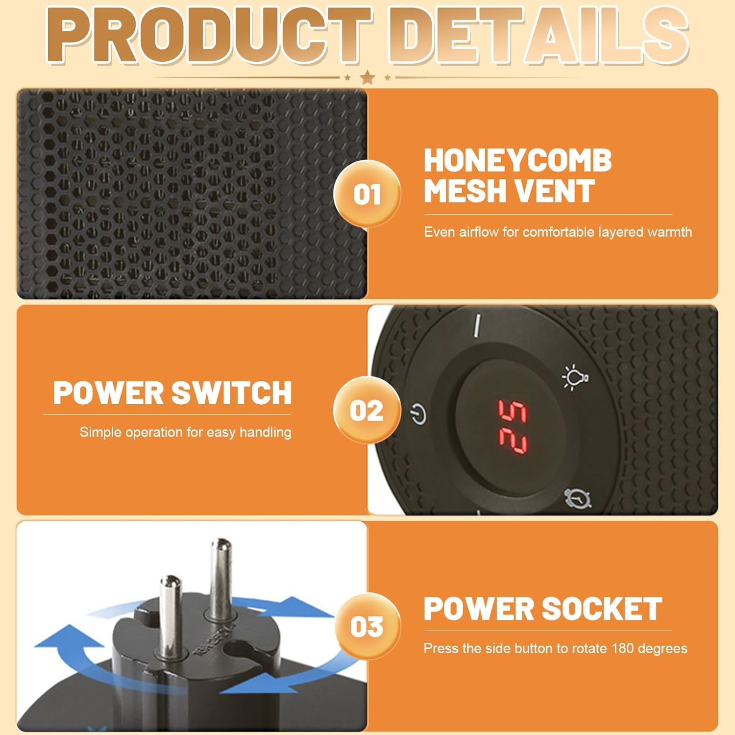Socket Fan Heater with Remote Control