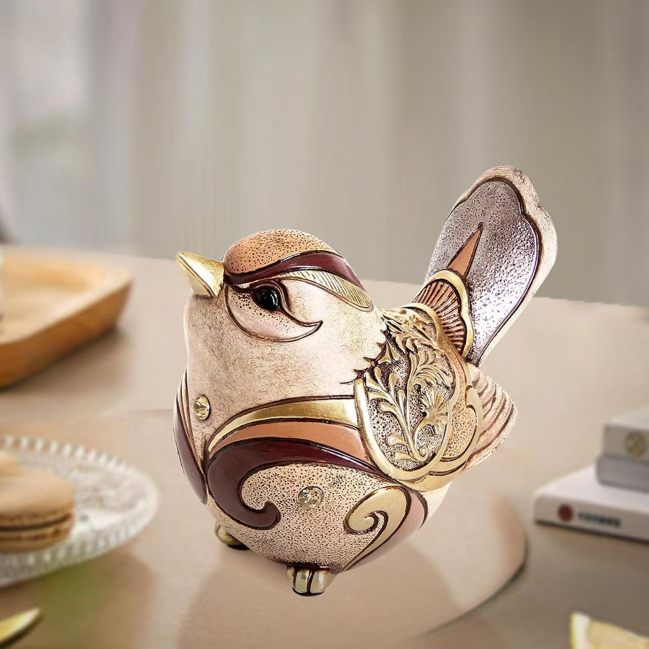 Elegant Bird Decorative Figurine – Artistic Accent for Your Home