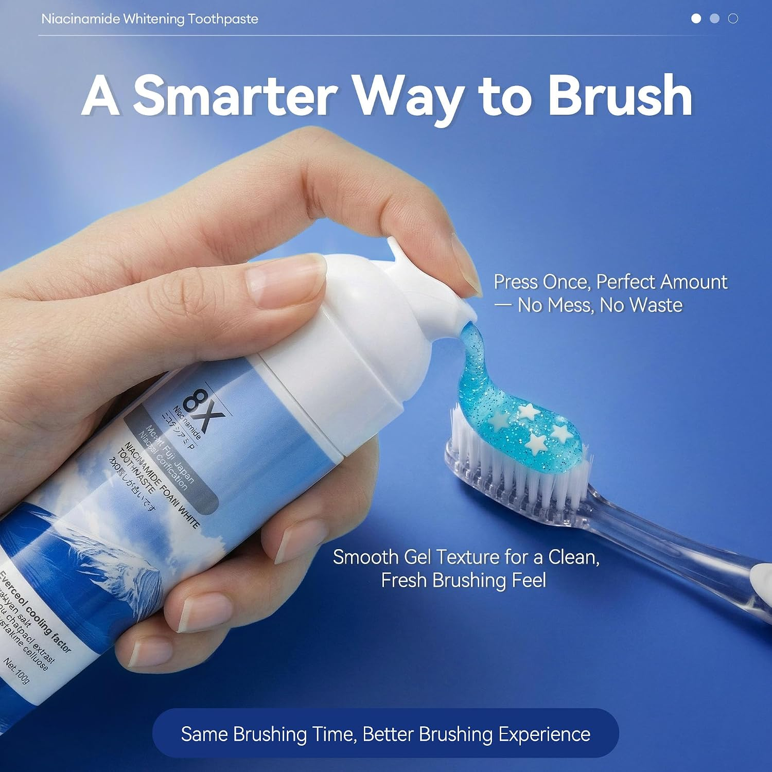 Niacinamide Whitening Toothpaste – Daily Stain Removal, Fresh Breath & Gentle Enamel Care
