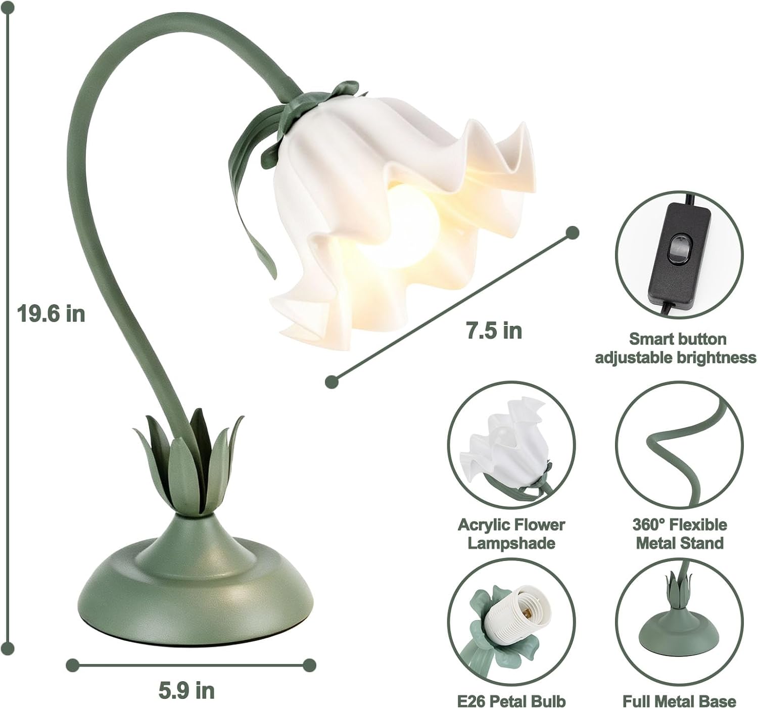 Flower Lamp LED Reading Light 