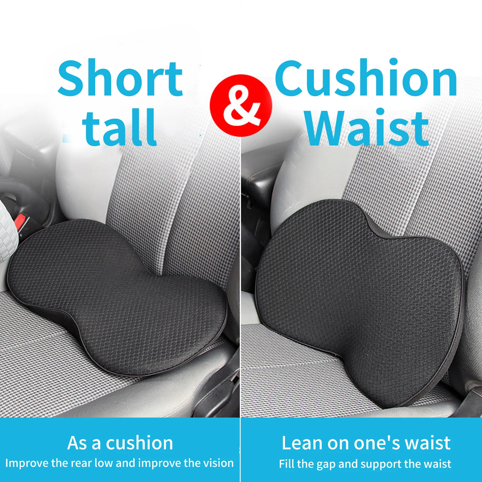 2 in 1 memory foam car seat cushion
