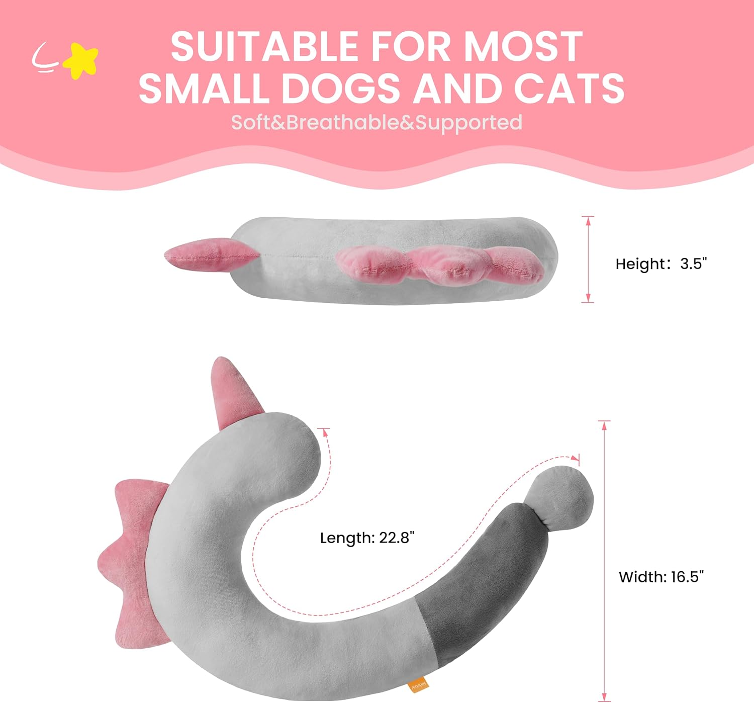 Dog Calming Pillow - Soft Neck Pillow for Dogs